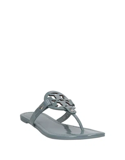 Tory Burch Glossy Flip-flops In Gray