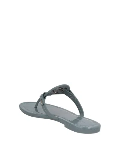 Tory Burch Glossy Flip-flops In Gray