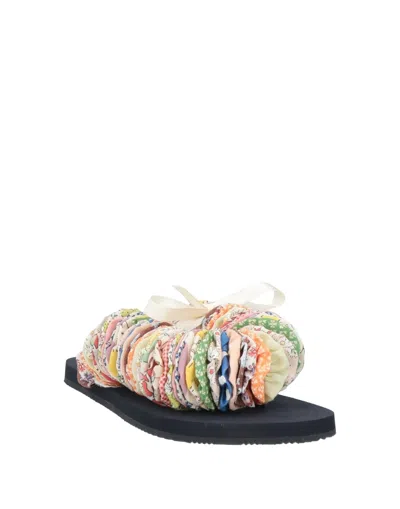 Tory Burch Woven Slippers In Multi