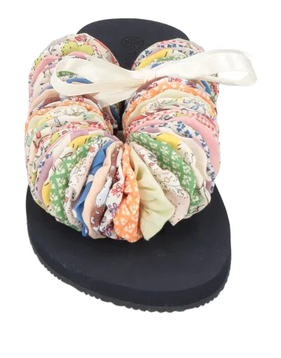 Tory Burch Woven Slippers In Multi
