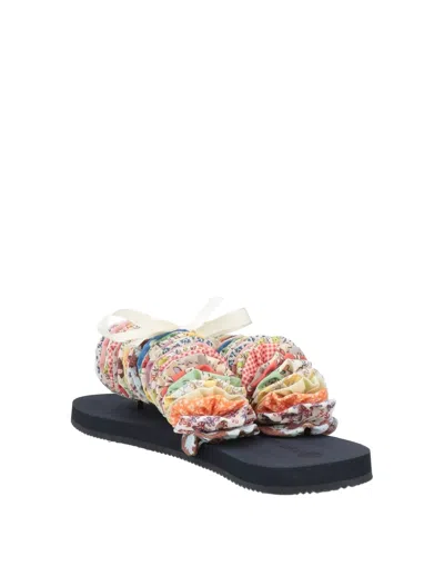 Tory Burch Woven Slippers In Multi