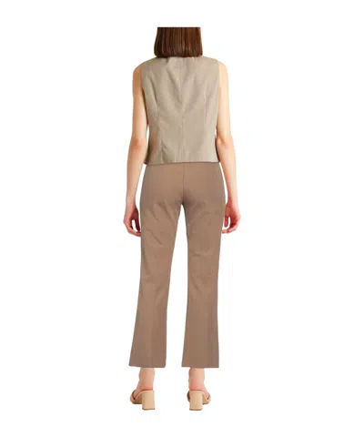Max Mara Slim-fit Stretch Bootcut Pants In Brown