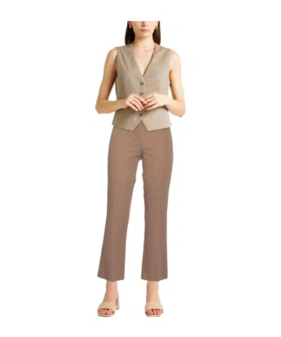 Max Mara Slim-fit Stretch Bootcut Pants In Brown