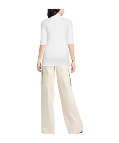 Sportmax Solid Lightweight Knit Top In White