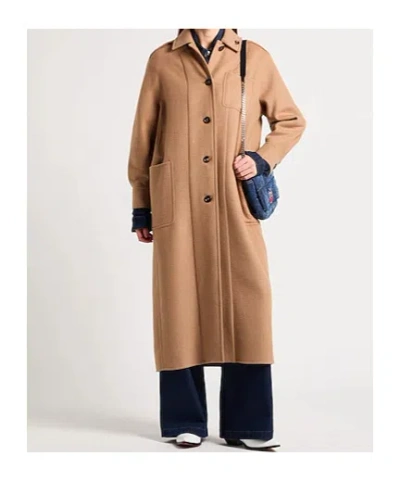 Max Mara Single-breasted Coat In Brown