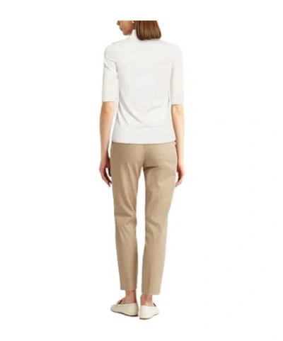 Max Mara Solid Lightweight Knit Top In White