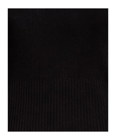 Max Mara Lightweight Solid Knit Sweater In Black