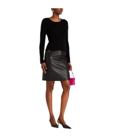 Max Mara Lightweight Solid Knit Sweater In Black