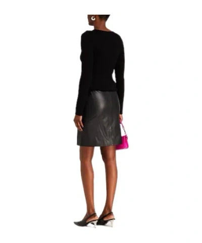 Max Mara Lightweight Solid Knit Sweater In Black