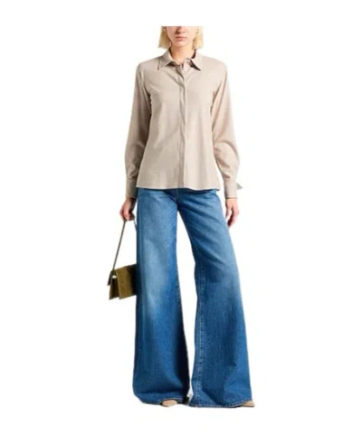 Max Mara Plain Colour Shirts In Neutral
