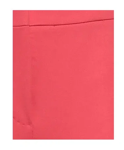 Max Mara Minimal Solid Twill Trousers In Pink