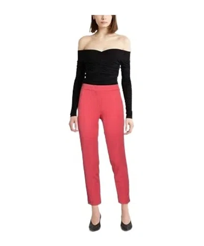 Max Mara Minimal Solid Twill Trousers In Pink