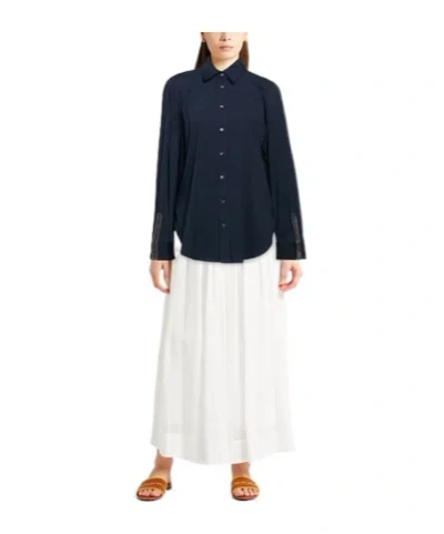 Brunello Cucinelli Minimalist Solid Color Shirt In Blue
