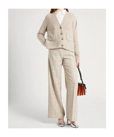 Maxco. Button Fly Cardigan In Brown