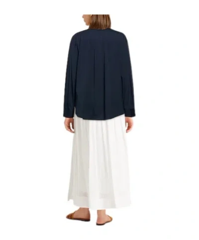 Brunello Cucinelli Minimalist Solid Color Shirt In Blue