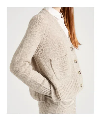 Maxco. Button Fly Cardigan In Brown