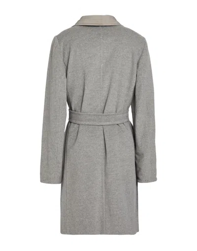 Max Mara Solid Color Coats In Grey