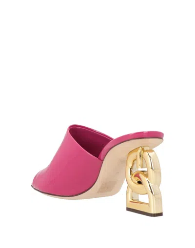 Dolce & Gabbana Solid Color Sandals In Pink