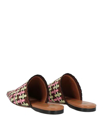 Marni Jacquard Slippers In Brown