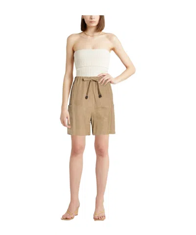 Max Mara Plain Colour Shorts In Brown