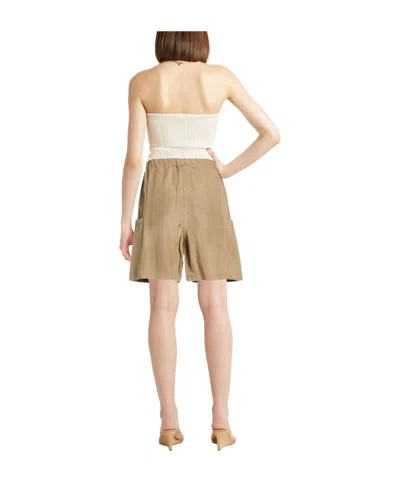 Max Mara Plain Colour Shorts In Brown