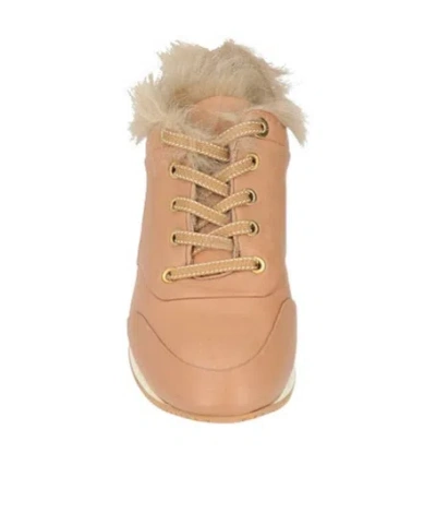 Max Mara Plain Colour Trainers In Nude