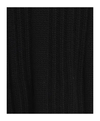 Max Mara Solid Lightweight Wool Turtleneck Sweater In Black