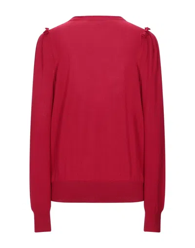 Dolce & Gabbana Solid Color Cardigans In Garnet Red
