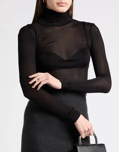 Maison Margiela Solid Color Turtleneck Sweater In Black