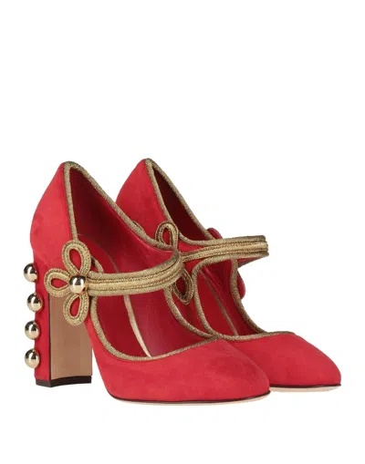 Dolce & Gabbana Solid Color Courts In Red