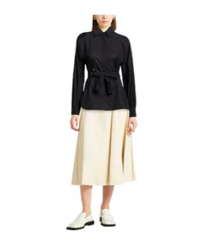 Max Mara Solid Long-sleeve Shirt In Purple