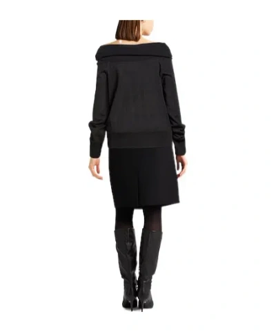Max Mara Solid Lightweight Wool Knit Top In Black