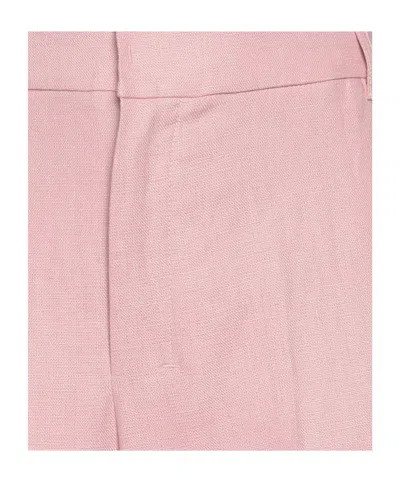 Max Mara Versatile Minimalist Solid Color Casual Pants In Pink