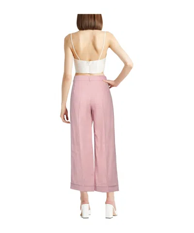 Max Mara Versatile Minimalist Solid Color Casual Pants In Pink
