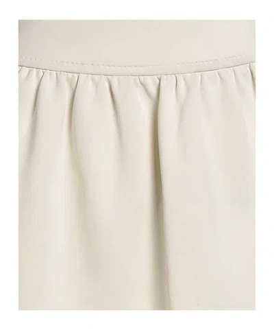 Max Mara Solid-color Flared Skirt In White
