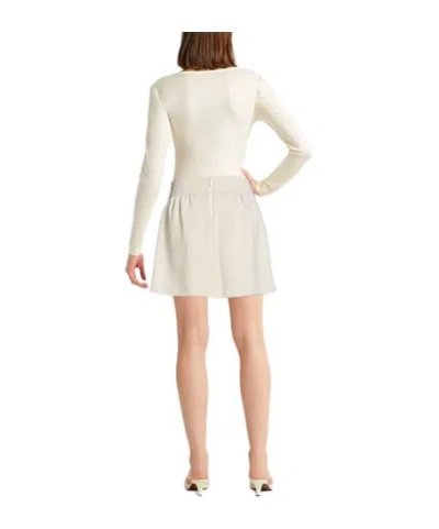 Max Mara Solid-color Flared Skirt In White
