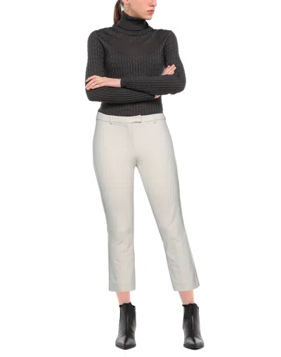 Max Mara Solid Color Twill Stretch Pants In White