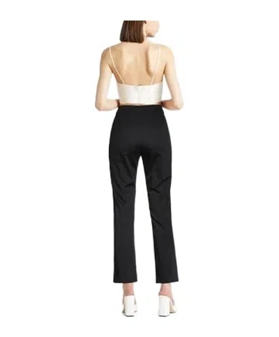 Max Mara Solid Straight-leg Pants In Black