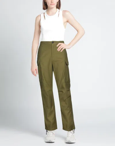 Rag & Bone Plain Color Drawstring Cuff Cargo Pants In Green