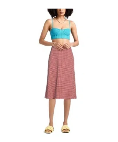 Marni Multicolor Flared Skirt In Brown