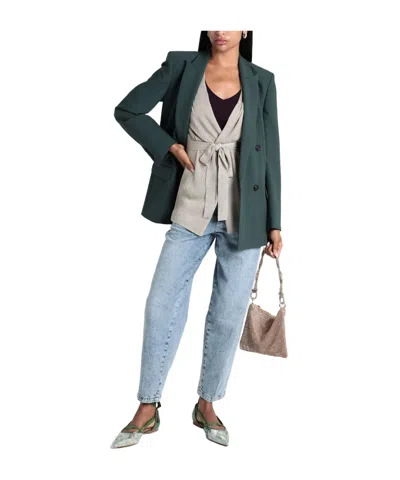Maxco. Solid Color Double- Suit In Green