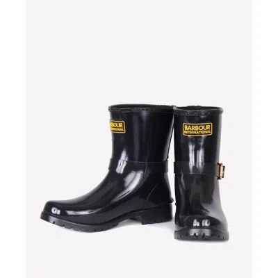 Barbour Short Warm Rain Boots In White