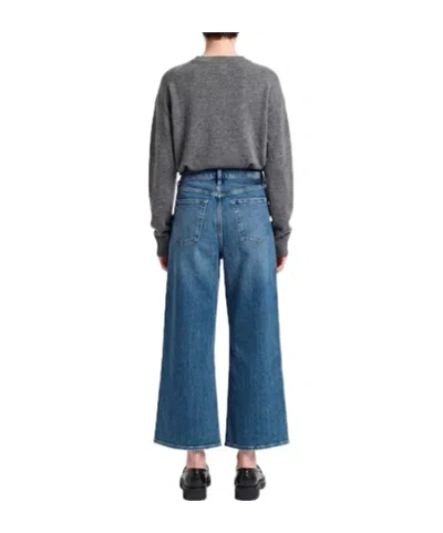 Rag & Bone Medium Blue Straight-leg Jeans In Blue