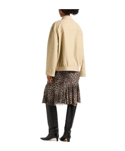 Max Mara Solid Long-sleeve Jacket In Brown