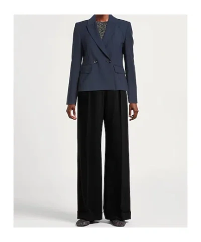 Maxco. Double-breasted Suit Jacket In Blue