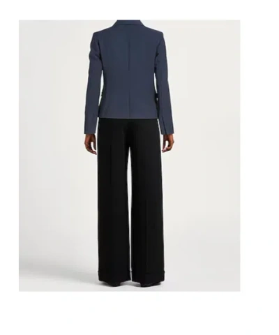 Maxco. Double-breasted Suit Jacket In Blue