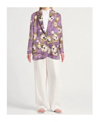 Maxco. Single-breasted Suit Jacket In Purple