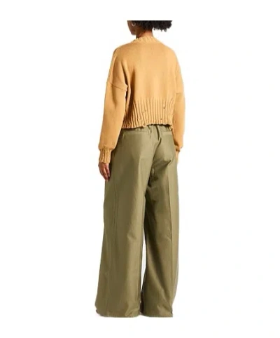 Marni Solid Lightweight Knit Sweater In Yellow