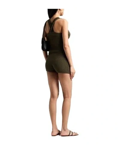 Max Mara Knitted Sleeveless Romper In Black