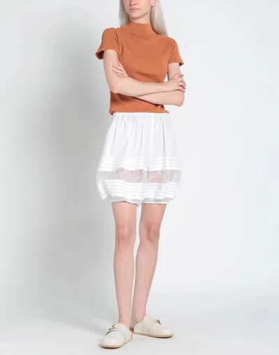Dolce & Gabbana Solid Lace Shorts In White